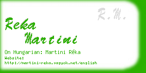 reka martini business card